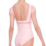 WEAR MOI ACANTE WOMEN SQUARE NECKLINE SHORT SLEEVE LEOTARD