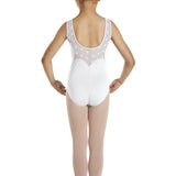 MIRELLA M368C GIRLS SCALLOP BACK TANK LEOTARD