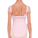 WEAR MOI ACANTE GIRLS SQUARE NECKLINE SHORT SLEEVE LEOTARD