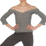 INTERMEZZO 6070 WOMEN V-NECK WARM-UP SWEATER