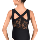 DANSHUZ 2403C GIRLS DARBY LACE BACK LEOTARD