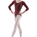 BLOCH L5436 WOMEN PINCH FRONT THREE QUARTER SLEEVE LEOTARD