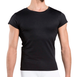 WEAR MOI CONRAD MEN'S MICROFIBER CREWNECK CAP SLEEVE SHIRT