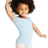 CAPEZIO 11311C GIRLS BACK KEYHOLE PUFF SLEEVE LEOTARD