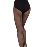 BODY WRAPPERS A62 LADIES TOTAL STRETCH BACK SEAMS REGULAR FISHNET FOOTED TIGHTS