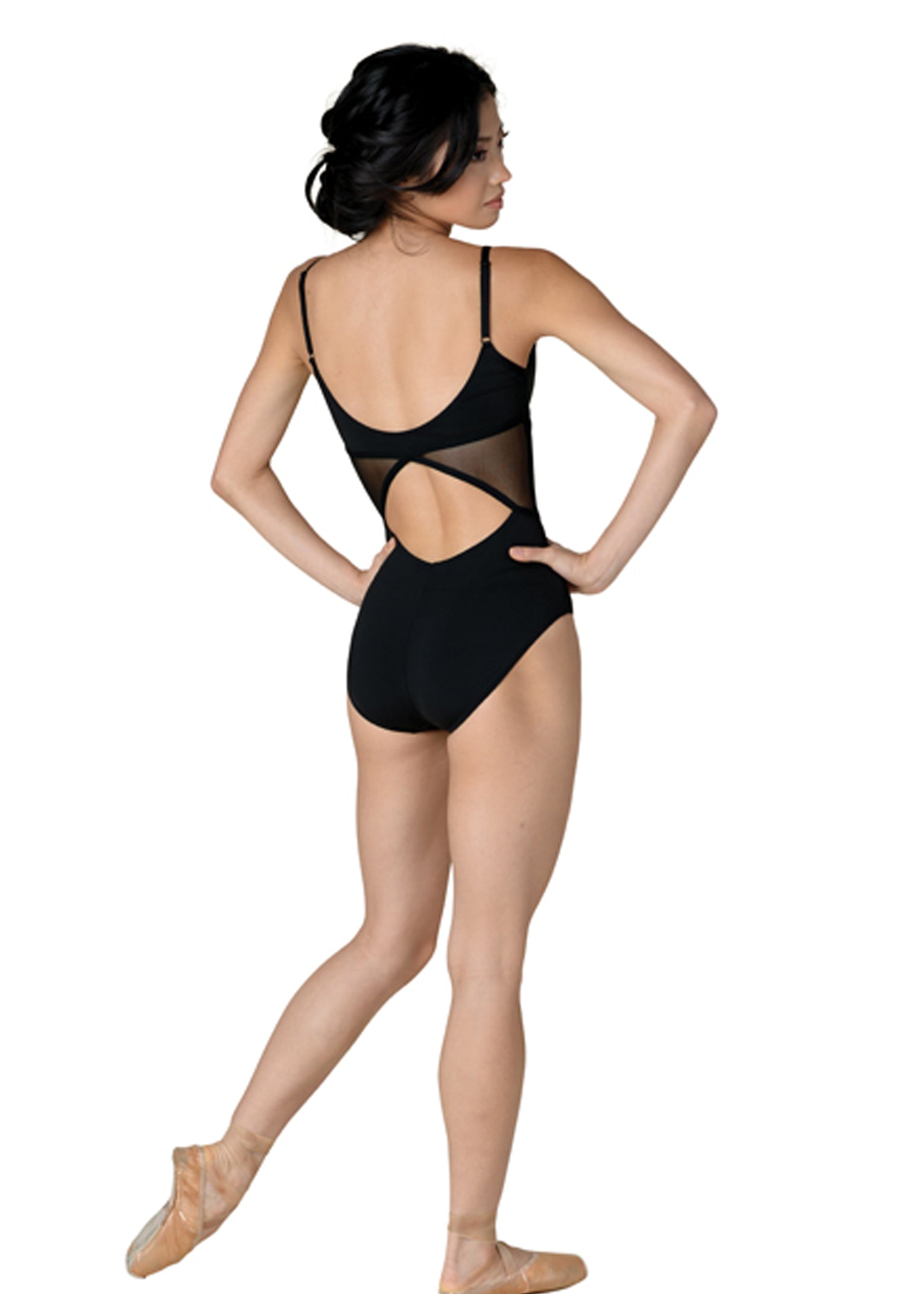ADULT ALEXIS CAMISOLE LEOTARD WITH MESH INNSERT-DANSHUZ