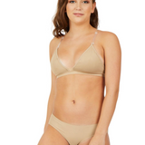 CAPEZIO 3777W WOMEN DEEP NECK CLEAR BACK STRAP BRA