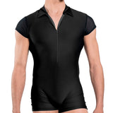 WEAR MOI ROMEO MEN'S FRONT ZIP MESH SLEEVES BIKETARD