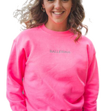 COVET DANCE BLRN-EMB YOUTH BALLERINA EMBROIDERED SWEATSHIRT