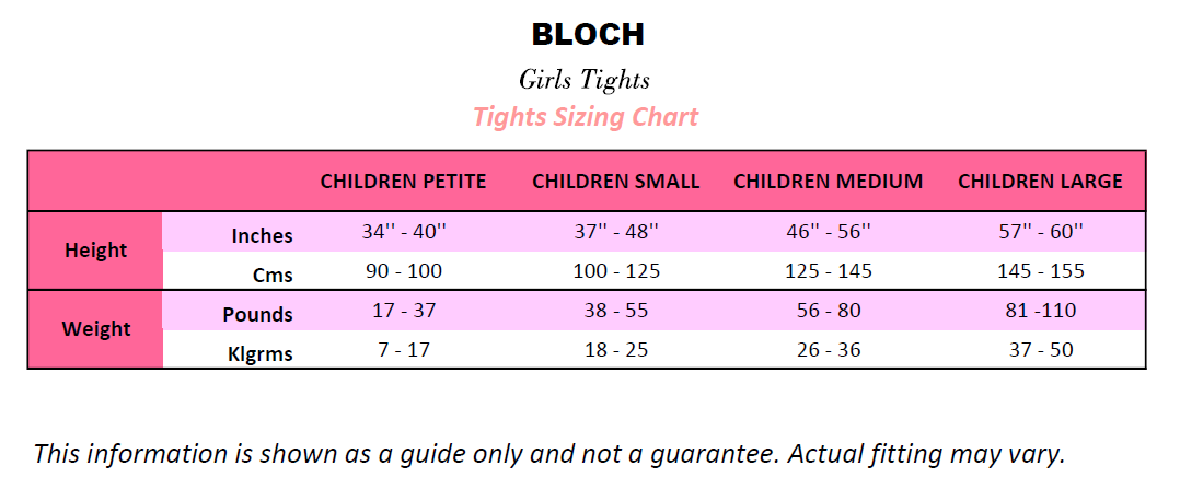 T0981G - Bloch Contoursoft Girls Footed Tights – Bloch Australia