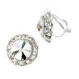GLAMOUR GODDESS RHINESTONE CLIP-ON/PIERCED 20MM DANCE EARRINGS