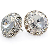 GLAMOUR GODDESS RHINESTONE CLIP-ON/PIERCED 20MM DANCE EARRINGS