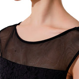 NIKOLAY DA2093MPN WOMEN ORETTA BANDEAU LACE UPPER MESH TANK LEOTARD