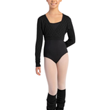 BLOCH CZ3149 GIRLS JAMINCA KNIT FIXED WARM-UP WRAP TOP