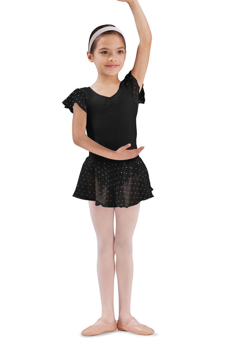 BLOCH CR5161 GIRLS OLESIA PULL-ON GEORGETE SEQUIN SKIRT