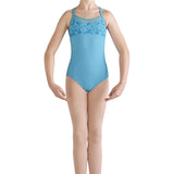 MIRELLA M1210C GIRLS MESH FRONT CAMISOLE LEOTARD