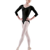 BLOCH L5436 WOMEN PINCH FRONT THREE QUARTER SLEEVE LEOTARD