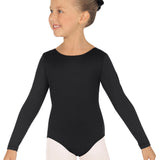 EUROTARD-44265C GIRLS MICROFIBER SCOOP BACK LONG SLEEVE LEOTARD