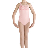 MIRELLA M1210C GIRLS MESH FRONT CAMISOLE LEOTARD