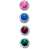 GLAMOUR GODDESS RHINESTONE CLIP-ON/PIERCED 20MM DANCE EARRINGS