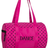 HORIZON 1054 PRINTED POLKA DOTS PINK/BLACK DUFFEL
