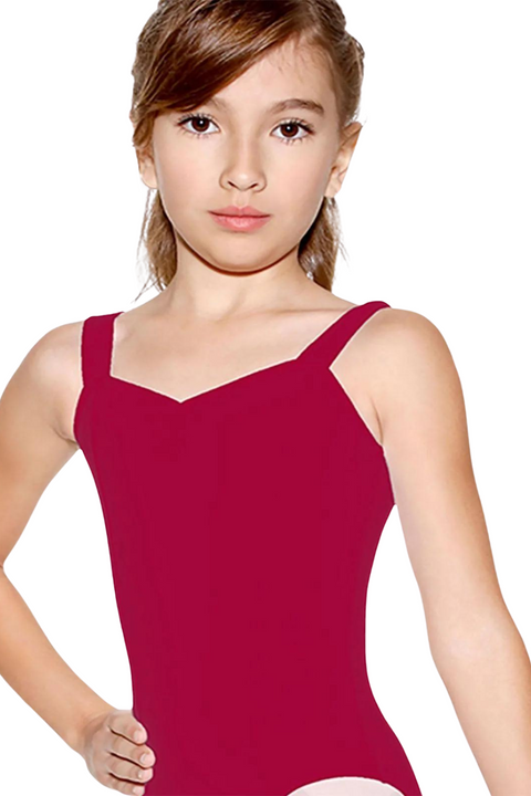 SO DANCA SL11 GIRLS MILLIE PRINCESS SEAMS WIDE STRAPS TANK LEOTARD