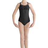 MIRELLA M1210C GIRLS MESH FRONT CAMISOLE LEOTARD