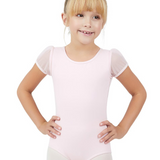 CAPEZIO 11311C GIRLS BACK KEYHOLE PUFF SLEEVE LEOTARD