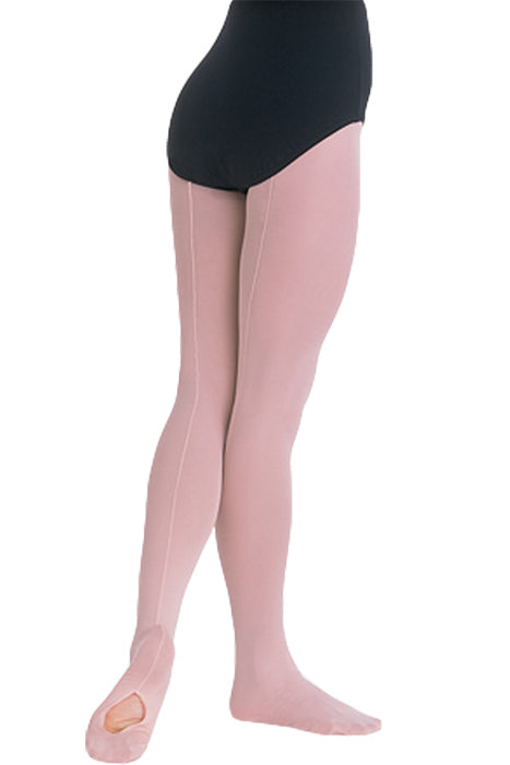 BODY WRAPPERS C45 GIRLS totalSTRETCH MESH BACK SEAM CONVERTIBLE TIGHTS