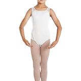 MIRELLA M368C GIRLS SCALLOP BACK TANK LEOTARD