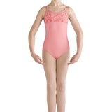 MIRELLA M1210C GIRLS MESH FRONT CAMISOLE LEOTARD