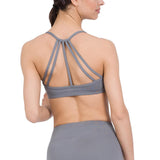 CAPEZIO WOMEN TECH TANK BRA TOP WITH TRIANGULAR MESH DETAIL