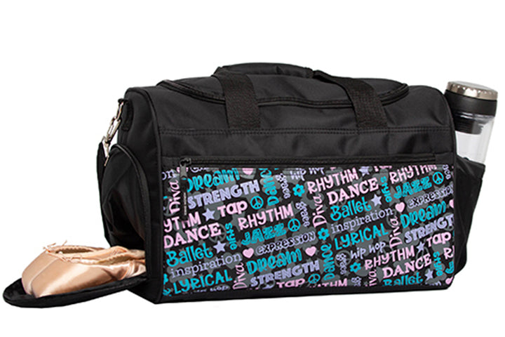 HORIZON 7200 DOODLES DANCE THEMED PASTEL COLORS GEAR DUFFEL