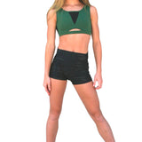 HONEYCUT ADULT HIGH RISE CAMO SLAY SHORTS
