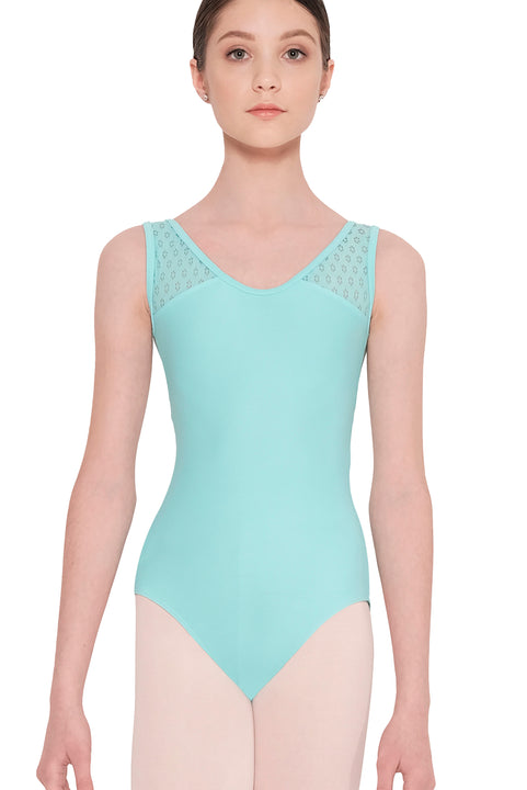 WEAR MOI AMALTEA GIRLS MICROFIBER YOKE TANK LEOTARD