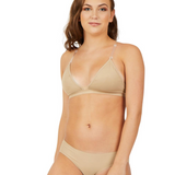 CAPEZIO 3777T GIRLS DEEP NECK CLEAR BACK STRAP BRA