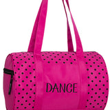 PRINTED POLKA DOTS PINK/BLACK DUFFEL-HORIZON