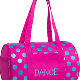 EMBROIDERED "DANCE" DOTS PINK/BLUE DUFFEL-HORIZON